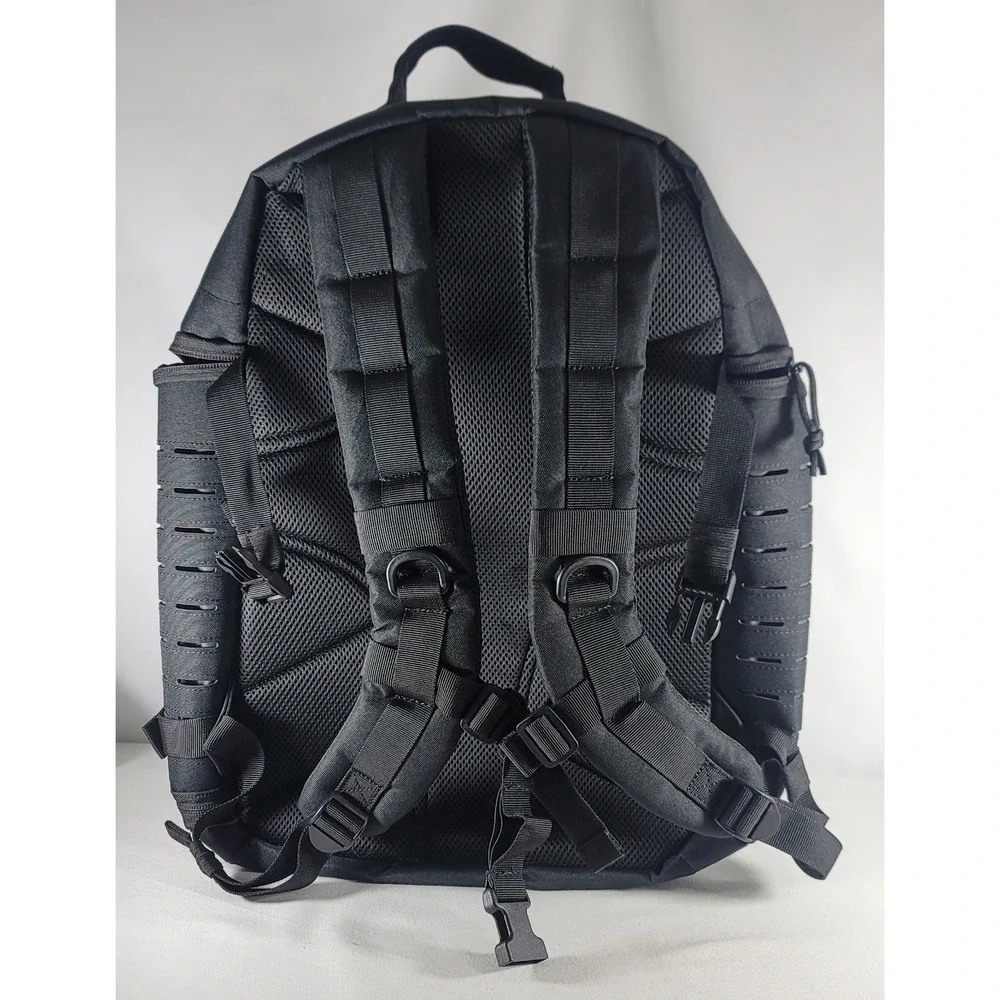 Highland Tactical Black Roger Molle Backpack Sternum Strap Padded Back Panel NWT